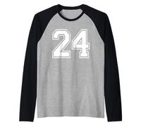 Numéro Twenty Four #24 Uniforme d'équipe Sportive Manche Raglan