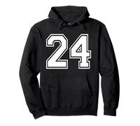 Numéro Twenty Four #24 Uniforme d'équipe Sportive Sweat à Capuche