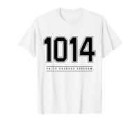 Numéro Universitaire américain 1014 Faith Courage Freedom T-Shirt