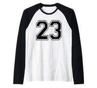 Numéro Vingt Trois # 23 - Uniforme de l'équipe de Sport - Anniversaire 23 Manche Raglan
