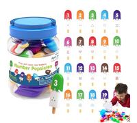 Numéro Ycezw Game de correspondance - jouet mathématique engageant, mignon puzzle de reconnaissance | Crème de glace à l'apprentissage précoce pour les compétences, décompte pratique avec des tout-pet