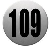 Numéroderue109 - Gris Brossé 10x10cm - Sticker/Autocollant