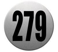 Numéroderue279 - Gris Brossé 10x10cm - Sticker/Autocollant