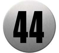 Numéroderue44 - Gris Brossé 10x10cm - Sticker/Autocollant