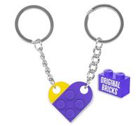 NumeroPhi Porte-clés pour Couples Originaux | Briques Authentiques | Crémaillère Nouvelle Maison | Briques de Construction originales | Idée Saint Valentin Anniversaire Voiture Puzzle