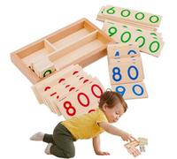 Numéros - 1-9000 Jeu De Comptage en Bois | Puzzle Numérique en Bois pour Les Activités des Tout-Petits, Jeu De Comptage, d'apprentissage des Mathématiques Préscolaires
