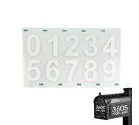 Numéros adhésifs pour boîte aux lettres - En PVC - Autocollants pour boîte aux lettres - Numéros adhésifs réfléchissants étanches pour l'extérieur - Les poubelles peuvent être autocollants pour