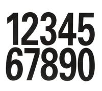 Numéros Autocollants 4 Feuilles Réfléchissants | PVC et PET Noirs, Surface Adhésive Polyvalente, Identification Visible des Propriétés, Adaptés aux Bacs Roulants et Métaux