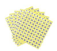 Numéros Autocollants,50 Feuilles 1-100 Numérotées étiquettes Autocollantes Gommettes Rondes Adhesive Nombres à Petits Chiffres,Diamètre 1 cm