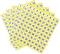 Numéros Autocollants,50 Feuilles 1-100 Numérotées Étiquettes Autocollantes Gommettes Rondes Adhesive Nombres À Petits Chiffres,Diamètre 1 Cm