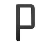 Numéros D'adresse De Maison Flottants En Aluminium, 7/8 Pouces, Lettres Métal Moderne for Porte Extérieure Noire, 1 Pièce(P,7inch)