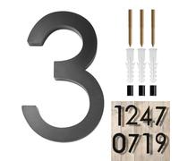 Numéros d'adresse modernes 3D flottants Noir | Tendance pour les maisons, clôtures, jardins, boîtes aux lettres, rues