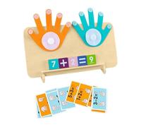 Numéros d'apprentissage préscolaire jouet, numéro de comptage jouet pour le doigt - Jouet de comptage de chiffres en bois double face, filles de 3 à 5 ans, activité de coordination main-pour la
