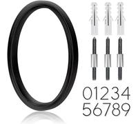 Numéros de boîte aux lettres, Numéro de maison 125 mm Lettres flottantes Numéros en métal Adresse Plaques porte Maison Extérieure 5 pouces plaque for boîte aux lettres à domicile 0-9 plaques(Number 3)