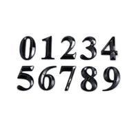 Numéros de maison 3D adhésifs chromés, Plaque de numéro maison 3D auto-adhésive for chiffres 0-9 multicolore 50mm x 30mm(Black,Number 3)