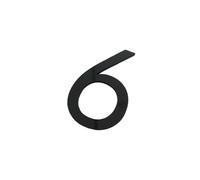 Numéros de maison 3D adhésifs chromés, Plaque d'immatriculation de porte numérique acrylique 5x3,3 cm multicolore(Black 6)