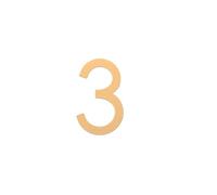 Numéros de maison 3D en acrylique | Numéros de maison multicolores 5-15 cm : décoration extérieure(Golden,5cm)
