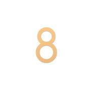 Numéros de maison 3D en acrylique | Numéros de maison multicolores 5-15 cm : décoration extérieure(Reddish Orange,12cm)