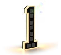 Numéros de Maison À Éclairage Solaire de 9 Pouces, Allument les Numéros D'adresse À Led Étanches pour les Maisons, Grands Numéros de Maison Modernes Éclairés Personnalisés 1