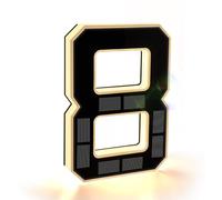 Numéros de Maison À Éclairage Solaire de 9 Pouces, Allument les Numéros D'adresse À Led Étanches pour les Maisons, Grands Numéros de Maison Modernes Éclairés Personnalisés 8