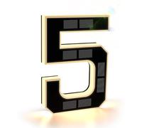 Numéros de Maison À Éclairage Solaire de 9 Pouces, Allument les Numéros D'adresse À Led Étanches pour les Maisons, Grands Numéros de Maison Modernes Éclairés Personnalisés 5