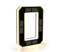 Numéros de Maison À Éclairage Solaire de 9 Pouces, Allument les Numéros D'adresse À Led Étanches pour les Maisons, Grands Numéros de Maison Modernes Éclairés Personnalisés 0