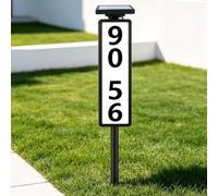 Numéros de maison à LED à énergie solaire pour entrée de boîte aux lettres