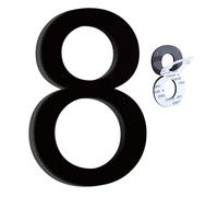 Numéros de maison autocollants en 3D, Chiffres auto-adhésifs en acrylique 0-9 lettres ABC paquet de 1 étiquette d'adresse multicolore 4,2 pouces(Number 2,Black)