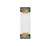 Numéros de maison, chiffres et lettres en céramique italienne, motif citron, dimensions du carreau : 10 cm x 3,5 cm Cadre de 3 à 6 carreaux (Espace)
