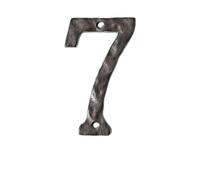 Numéros de maison de 14,9 cm en fonte robuste rustique avec aspect martelé (7)
