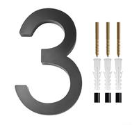 Numéros de maison en ABS de 12,7 cm de haut pour montage mural extérieur, compatibles avec une installation de clous standard sur des surfaces communes (3)