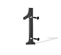 Numéros de maison en fonte de 14 cm - Numéros de boîte aux lettres solides pour intérieur et extérieur - Pour projets de bricolage - Panneau mural à suspendre - Lettres décoratives - Numéro 1
