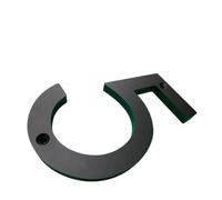 Numéros de maison flottants de 152 mm en acrylique noir pour appartement, cour, boîte aux lettres (couleur 6)