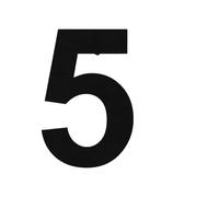 Numéros de maison flottants en acier inoxydable, 1 pièce, 15/20/30cm, installation d'un panneau d'adresse, Plaque porte, numéro for l'extérieur, la rue(No.5,30cm)