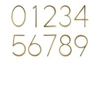 Numéros de maison flottants en métal | Multicolore 0-9 chiffres, paquet de 5 12 cm : numéros de maison(Golden,9)