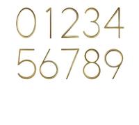 Numéros de maison flottants en métal | Multicolore 0-9 chiffres, paquet de 5 12 cm : numéros de maison(Golden,0)