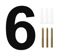 Numéros de maison flottants modernes de 20,3 cm, grand panneau noir ombré, pour portail extérieur, porte de garage, visibilité facile, pour maisons d'affaires, matériau ABS (6)