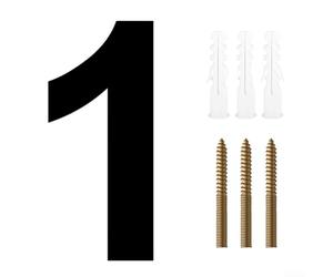 Numéros de maison flottants modernes de 20,3 cm - Grands chiffres noirs pour montage mural extérieur, plaque de jardin haute visibilité pour maison, garage, porte de portail (1)