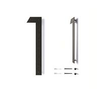 Numéros de maison flottants modernes de 30,5 cm pour l'extérieur | Grands numéros de maison en métal pour l'extérieur | Numéros d'adresse/plaques d'adresse domestique avec revêtement noir antirouille