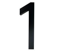 Numéros De Maison for L'extérieur 12 Pouces, 1 Pièce, Grande Porte Flottante Noire Moderne 30cm, Adresse Garage Épaisse 10mm(No.1)