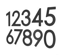 Numéros de maison galvanisés noirs 50 mm pour l'extérieur pour panneaux