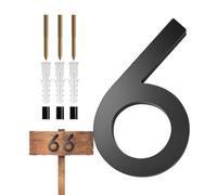 Numéros de maison modernes noirs 3D flottants | Acrylique pour maisons, clôtures, jardins, boîtes aux lettres, rues