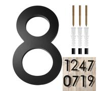 Numéros de maison noirs, numéros de maison modernes - Numéros d'adresse 3D | Acrylique pour maisons, clôtures, jardins, boîtes aux lettres, rues