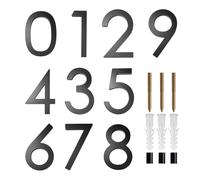 Numéros de maison noirs - Numéros flottants en acrylique de 152 mm pour boîte aux lettres 3D en acier inoxydable, ensemble de numéros d'extérieur décoratifs modernes | Numéros d'adresse de maison