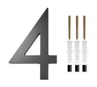 Numéros de maison noirs ombrés de 12,7 cm au design moderne pour un affichage facile des adresses extérieures (4)