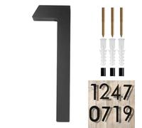 Numéros de maison pour l'extérieur 3D flottant noir | Antirouille pour maisons, clôtures, jardins, boîtes aux lettres, rues