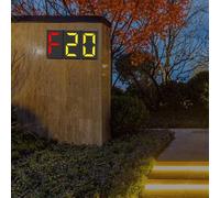 Numéros de maison solaires avec lumière LED, étanchéité IP55 pour panneau d'adresse, 9,8 cm, auto-éclairage, plaque d'immatriculation de porte en ABS résistant aux intempéries pour décoration