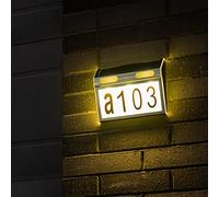 Numéros de Maison Solaires, Numéro D'adresse pour Maisons, Plaque D'adresse à énergie Solaire, Panneau de Numéro de Maison étanche à LED, Panneau D'adresse Extérieur Illuminé par LED pour(#1)