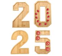 Numéros de Planche de charcuterie, Planche de charcuterie 2025 | Plateau en Carton numéroté à remplir 2025 - Planche de charcuterie en Bois pour Anniversaire de bébé, Remise de diplôme