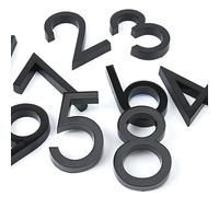 numéros de portail, 1 numéro de maison extérieur 60 mm, autocollant for porte, boîte aux lettres, adresse, 2,35 pouces, plastique 3D #0-9(Black,4)